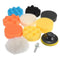 Buffing Pad Kit: 3-in Compound Drill Buffing Sponge Pads (11 Pcs)
